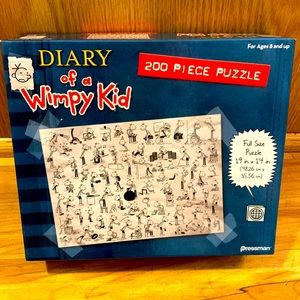 Diary of a Wimpy Kid 200 piece puzzle HARD! Ages 8+ and all pieces are in box